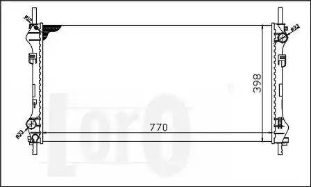 Loro 017-017-0032 - Радіатор, охолодження двигуна autozip.com.ua