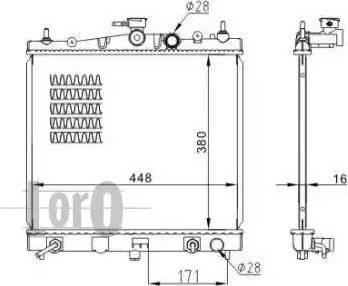 Loro 035-017-0018-B - Радіатор, охолодження двигуна autozip.com.ua