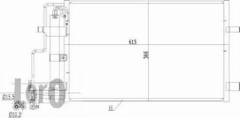Loro 030-016-0017 - Конденсатор, кондиціонер autozip.com.ua