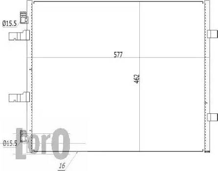 Loro 037-016-0038 - Конденсатор, кондиціонер autozip.com.ua