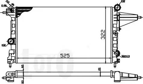 Loro 037-017-0033 - Радіатор, охолодження двигуна autozip.com.ua