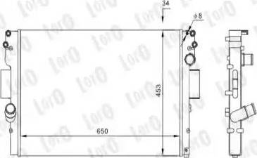 Loro 022-017-0007 - Радіатор, охолодження двигуна autozip.com.ua