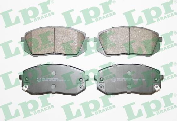 LPR 05P1689 - Гальмівні колодки, дискові гальма autozip.com.ua