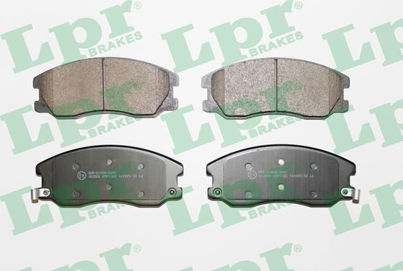 LPR 05P1322 - Комплект гальмівних колодок з 4 шт. дисків autozip.com.ua