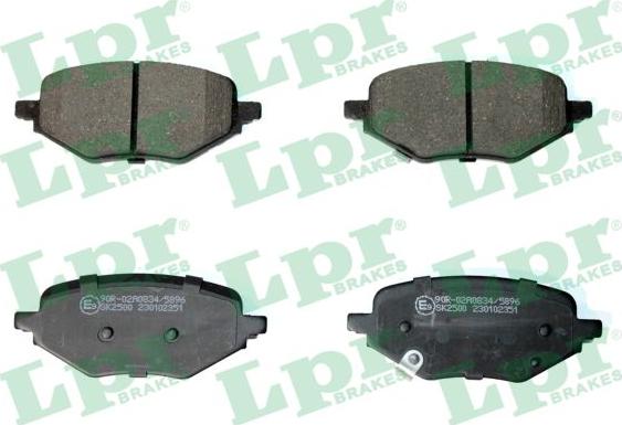 LPR 05P2351 - Гальмівні колодки, дискові гальма autozip.com.ua