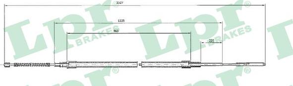 LPR C0964B - Трос, гальмівна система autozip.com.ua