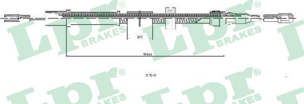 LPR C0455B - Трос, гальмівна система autozip.com.ua