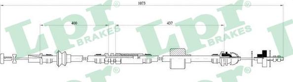 LPR C0455C - Трос, управління зчепленням autozip.com.ua