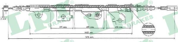 LPR C0480B - Трос, гальмівна система autozip.com.ua