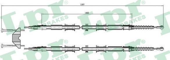 LPR C0549B - Трос, гальмівна система autozip.com.ua