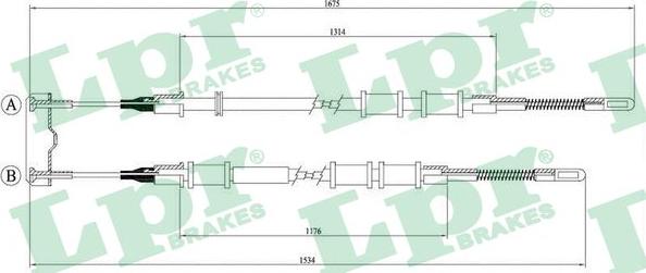 LPR C0559B - Трос, гальмівна система autozip.com.ua