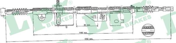 LPR C0500B - Трос, гальмівна система autozip.com.ua