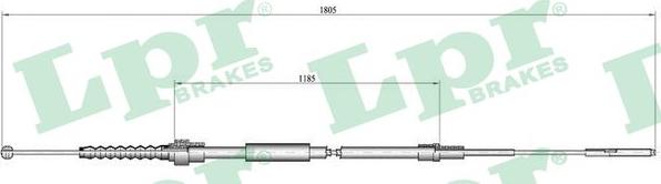 LPR C0516B - Трос, гальмівна система autozip.com.ua