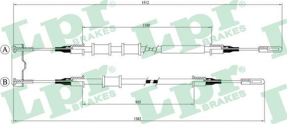 LPR C0585B - Трос, гальмівна система autozip.com.ua