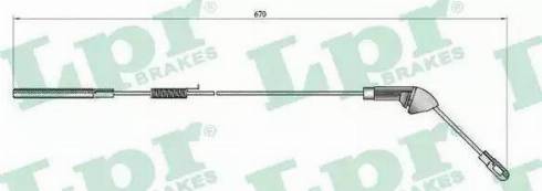LPR C0581B - Трос, гальмівна система autozip.com.ua