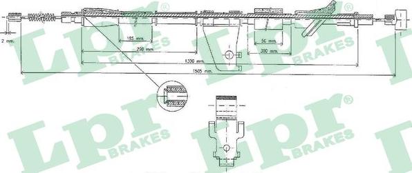LPR C0527B - Трос, гальмівна система autozip.com.ua