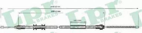 RIDER RD.44424102111 - Трос ручного гальма RENAULT KANGOO 97- лів.. L=1438-1085 RIDER autozip.com.ua