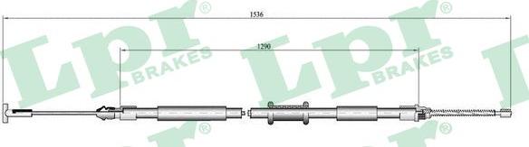 LPR C0601B - Трос, гальмівна система autozip.com.ua
