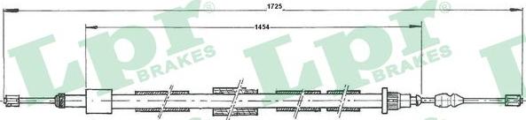 LPR C0615B - Трос, гальмівна система autozip.com.ua