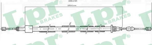LPR C0616B - Трос, гальмівна система autozip.com.ua