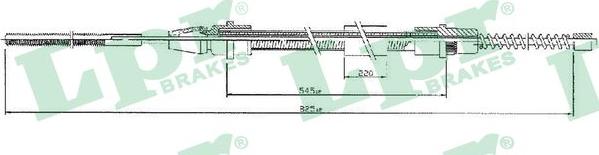 LPR C0633B - Трос, гальмівна система autozip.com.ua