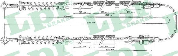 LPR C0090B - Трос, гальмівна система autozip.com.ua