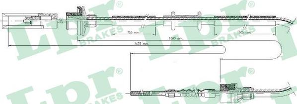 LPR C0046C - Трос, управління зчепленням autozip.com.ua