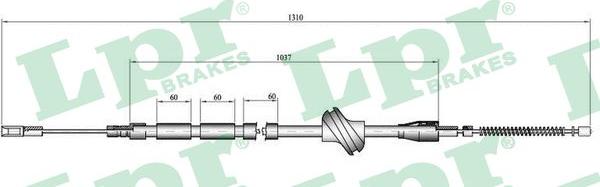 LPR C0043B - Трос, гальмівна система autozip.com.ua