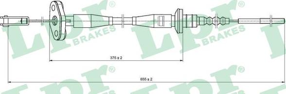 LPR C0002C - Трос, управління зчепленням autozip.com.ua