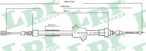 LPR C0034B - Трос, гальмівна система autozip.com.ua