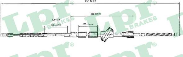 LPR C0032B - Трос, гальмівна система autozip.com.ua