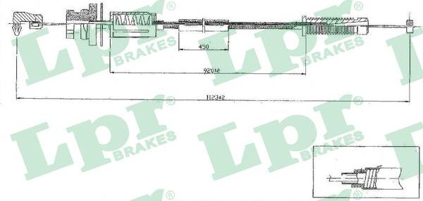 LPR C0079A - Тросик газу autozip.com.ua