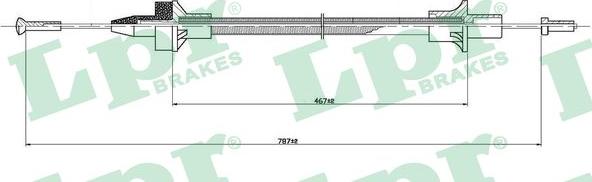LPR C0079C - Трос, управління зчепленням autozip.com.ua