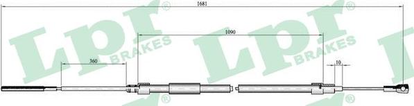 LPR C0070B - Трос, гальмівна система autozip.com.ua