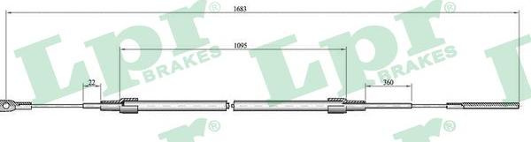 LPR C0071B - Трос, гальмівна система autozip.com.ua