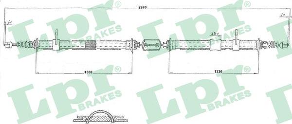 LPR C0141B - Трос, гальмівна система autozip.com.ua