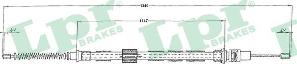 LPR C0147B - Трос, гальмівна система autozip.com.ua