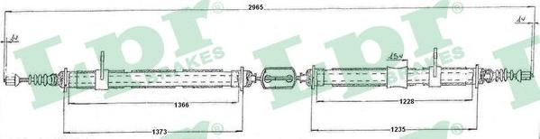 LPR C0159B - Трос, гальмівна система autozip.com.ua