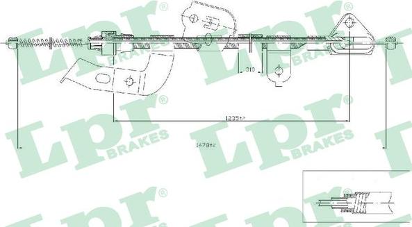 LPR C0133B - Трос, гальмівна система autozip.com.ua
