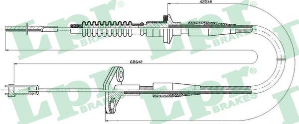 LPR C0121C - Трос, управління зчепленням autozip.com.ua
