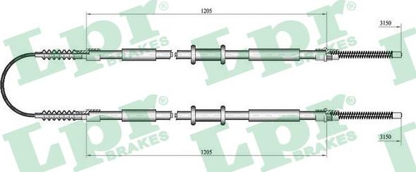 LPR C0179B - Трос, гальмівна система autozip.com.ua