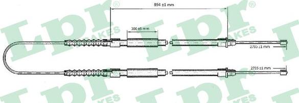 LPR C0174B - Трос, гальмівна система autozip.com.ua