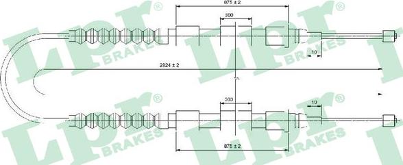 LPR C0175B - Трос, гальмівна система autozip.com.ua