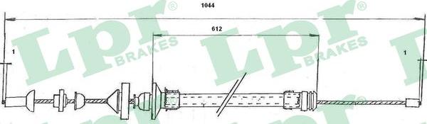 LPR C0176C - Трос, управління зчепленням autozip.com.ua