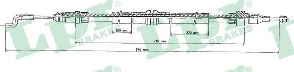 LPR C0898B - Трос, гальмівна система autozip.com.ua