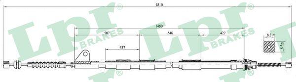 LPR C0851B - Трос, гальмівна система autozip.com.ua