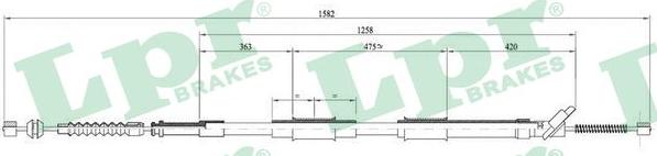 LPR C0874B - Трос, гальмівна система autozip.com.ua