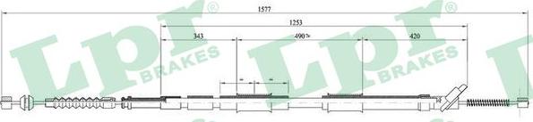 LPR C0875B - Трос, гальмівна система autozip.com.ua