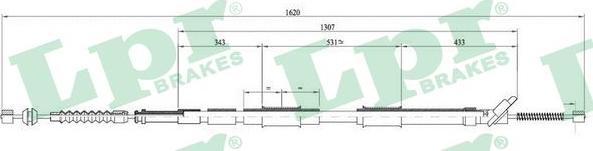 LPR C0873B - Трос, гальмівна система autozip.com.ua
