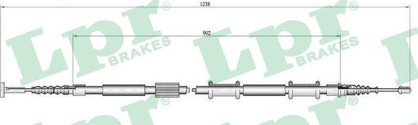 LPR C0340B - Трос, гальмівна система autozip.com.ua